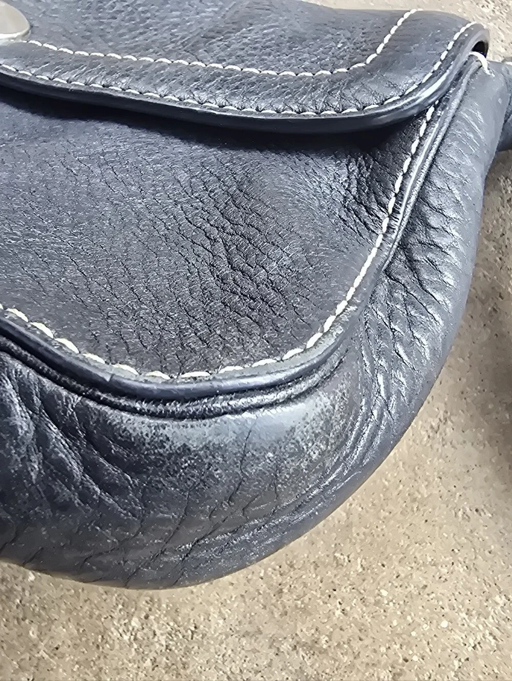 COACH Vintage Chelsea Demi Pebble Black Leather Bag F10888